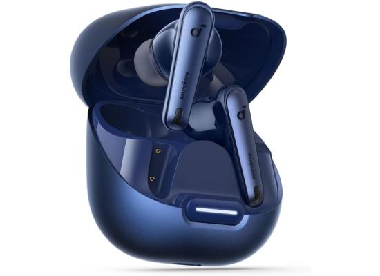 Anker soundcore  Liberty 4 NC Wireless Earbuds, 98.5% Noise Reduction, Adaptive Noise Cancelling to Ears and Environment, Hi-Res Sound, 50H Battery, Wireless Charging, Bluetooth 5.3 - Navy Blue
